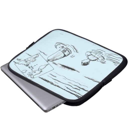 Angeschwemmt Laptopschutzhülle (Vorne Knopf)