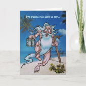 "ANGESCHWEMMTER" 21. GEBURTSTAG KARTE (Vorderseite)