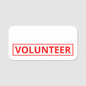 Angesehene, elegante Namensmarke "VOLUNTEER" Namensschild (Vorderseite)
