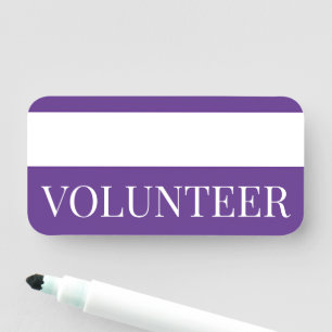 Angesehene, elegante Namensmarke "VOLUNTEER" Namensschild