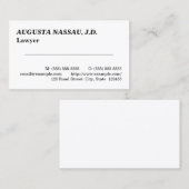 Angesehene, gesetzlich Berufliche Visitenkarte (Vorne/Hinten)