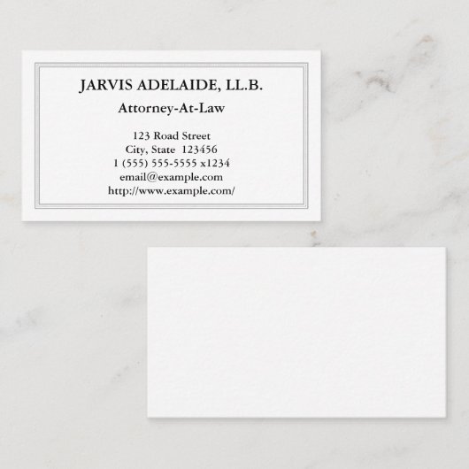 Angesehene, konservative und Schlichte Visitenkart Visitenkarte (Vorne/Hinten)