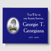 Angesehene, minimale Erinnerungen Gästebuch (Vorderseite)