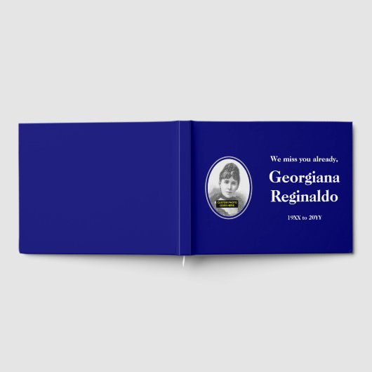 Angesehene, Minimalistische Beileid Gästebuch (Voll)