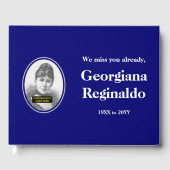 Angesehene, Minimalistische Beileid Gästebuch (Vorderseite)