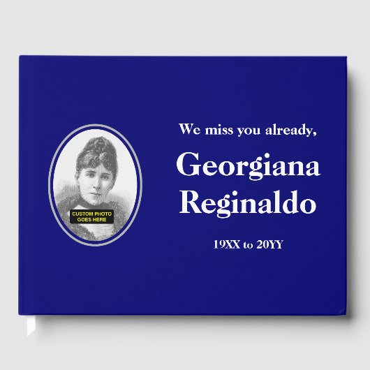 Angesehene, Minimalistische Beileid Gästebuch (Vorderseite)