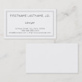 Angesehene und elegante Rechtsanwaltskarte Visitenkarte (Vorne/Hinten)