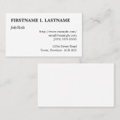 Angesehene und Schlichte Berufliche Visitenkarte (Vorne/Hinten)