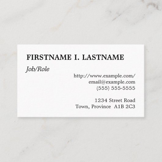 Angesehene und Schlichte Berufliche Visitenkarte (Vorderseite)