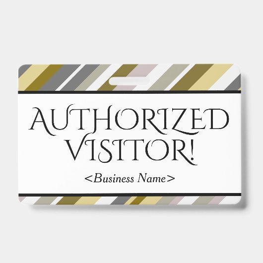 Angesehener "AUTORISIERTER BESUCHER"! Abzeichen Ausweis (Front)