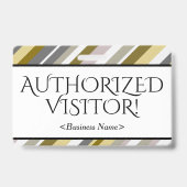 Angesehener "AUTORISIERTER BESUCHER"! Abzeichen Ausweis (Back)