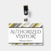 Angesehener "AUTORISIERTER BESUCHER"! Abzeichen Ausweis (Front with Clip)