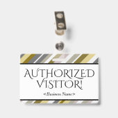 Angesehener "AUTORISIERTER BESUCHER"! Abzeichen Ausweis (Back with Clip)