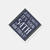 Angesehenes 54. Geburtstagspapier Napkins Serviette (Ecke)