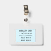 Angesehenes Abzeichen "Registrierter Besucher" Ausweis (Back with Clip)