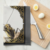 Angesicht der Schmetterlinge - Nahaufnahme des Mon Geschirrtuch (Viertel Falte)