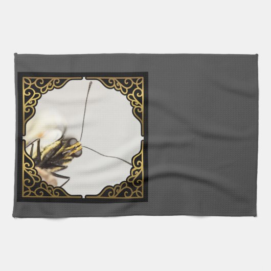 Angesicht der Schmetterlinge - Nahaufnahme des Mon Geschirrtuch (Horizontal)