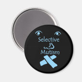 Angesicht des selektiven Mutismus Magnet (Vorderseite/Rückseite)