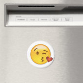 Angesicht, die ein Kuss Emoji wirft Magnet (In Situ (Geschirrspüler))