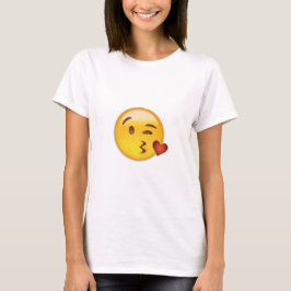Angesicht, die ein Kuss Emoji wirft T-Shirt