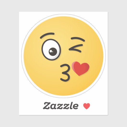 Angesicht, die einen Kuss werfen Aufkleber (Blatt)