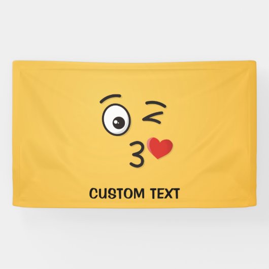 Angesicht, die einen Kuss werfen Banner (Horizontal)