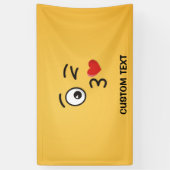 Angesicht, die einen Kuss werfen Banner (Vertikal)