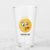 Angesicht, die einen Kuss werfen Glas (Rückseite)