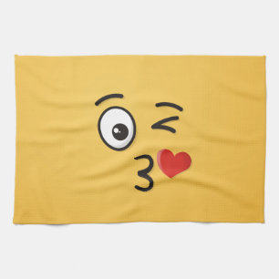 Angesicht, die einen Kuss werfen Handtuch