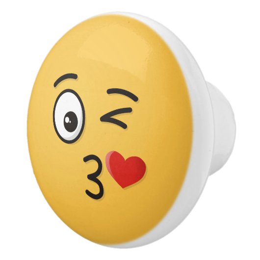 Angesicht, die einen Kuss werfen Keramikknauf (Rechts)