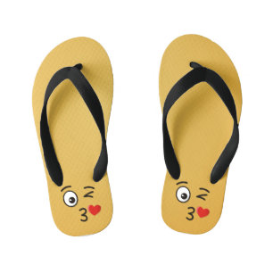 Angesicht, die einen Kuss werfen Kinderbadesandalen