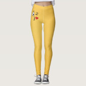 Angesicht, die einen Kuss werfen Leggings (Vorderseite)