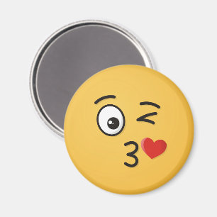 Angesicht, die einen Kuss werfen Magnet