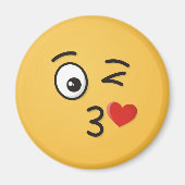 Angesicht, die einen Kuss werfen Magnet (Vorne)