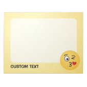 Angesicht, die einen Kuss werfen Notizblock (Vorderseite)