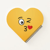 Angesicht, die einen Kuss werfen Notizbuch (Rückseite)