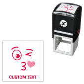 Angesicht, die einen Kuss werfen Permastempel (Beispiel)