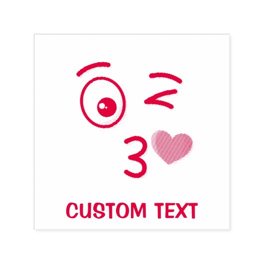 Angesicht, die einen Kuss werfen Permastempel (Design)