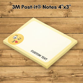 Angesicht, die einen Kuss werfen Post-it Klebezettel