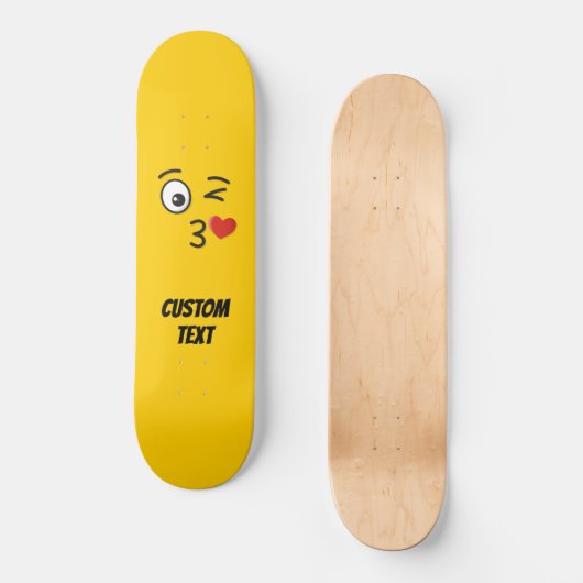 Angesicht, die einen Kuss werfen Skateboard (Vorderseite)