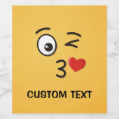 Angesicht, die einen Kuss werfen Weinetikett (Einzelnes Label)