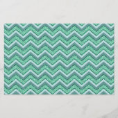Angesicht Emerald Zickzack Pattern Briefpapier (Vorderseite)