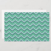 Angesicht Emerald Zickzack Pattern Briefpapier (Vorne/Hinten)