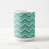 Angesicht Emerald Zickzack Pattern Kaffeetasse (Mittel)
