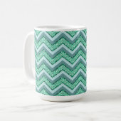 Angesicht Emerald Zickzack Pattern Kaffeetasse (Vorderseite Links)