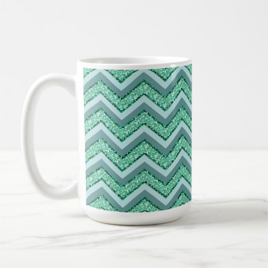 Angesicht Emerald Zickzack Pattern Kaffeetasse (Links)