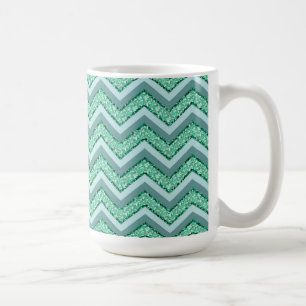 Angesicht Emerald Zickzack Pattern Kaffeetasse