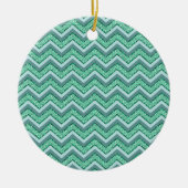 Angesicht Emerald Zickzack Pattern Keramikornament (Vorne)