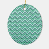 Angesicht Emerald Zickzack Pattern Keramikornament (Links)