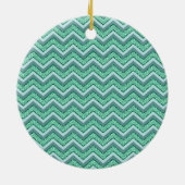 Angesicht Emerald Zickzack Pattern Keramikornament (Hinten)